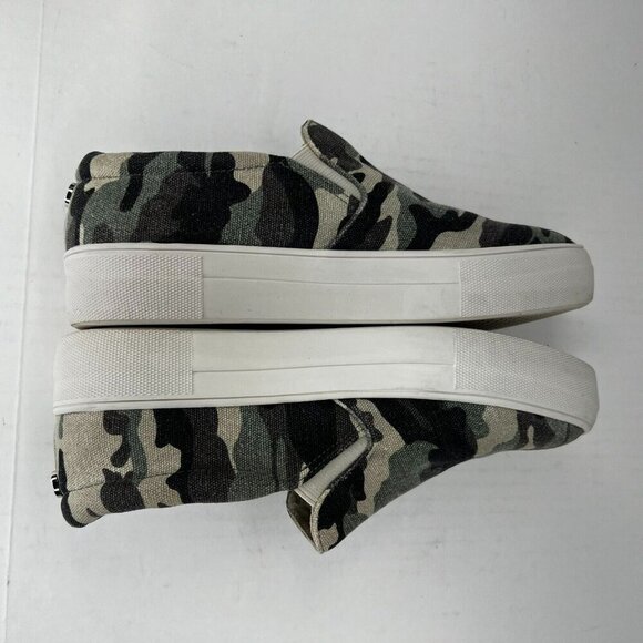Steve Madden Womens Gills Camo Platform Fabric Size 7.5M Slip-On Sneakers - Picture 7 of 10
